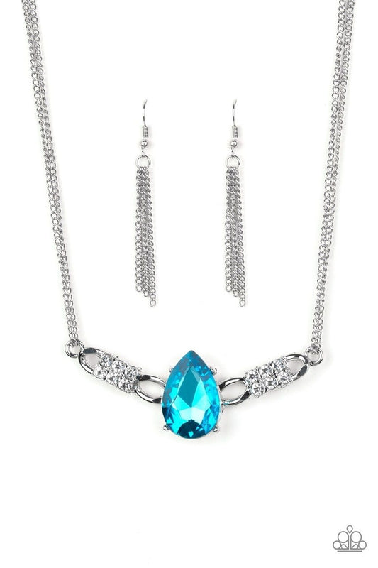 Paparazzi Necklace ~ Way To Make An Entrance - Blue