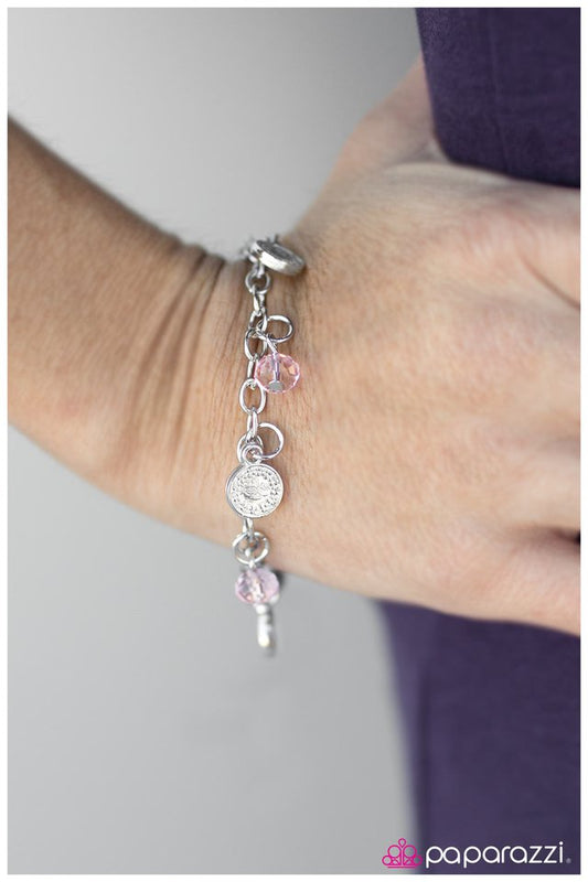 Paparazzi Bracelet ~ The Euro - Pink