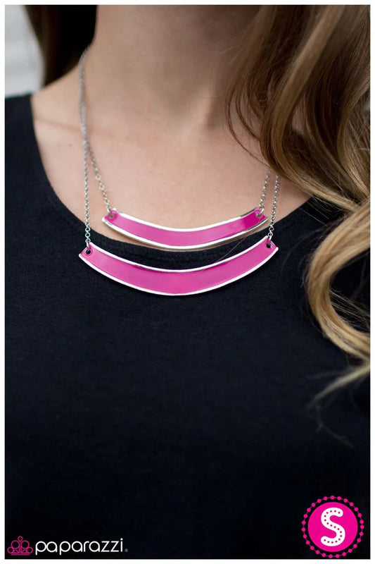 Paparazzi Necklace ~ Warped Tour - Pink