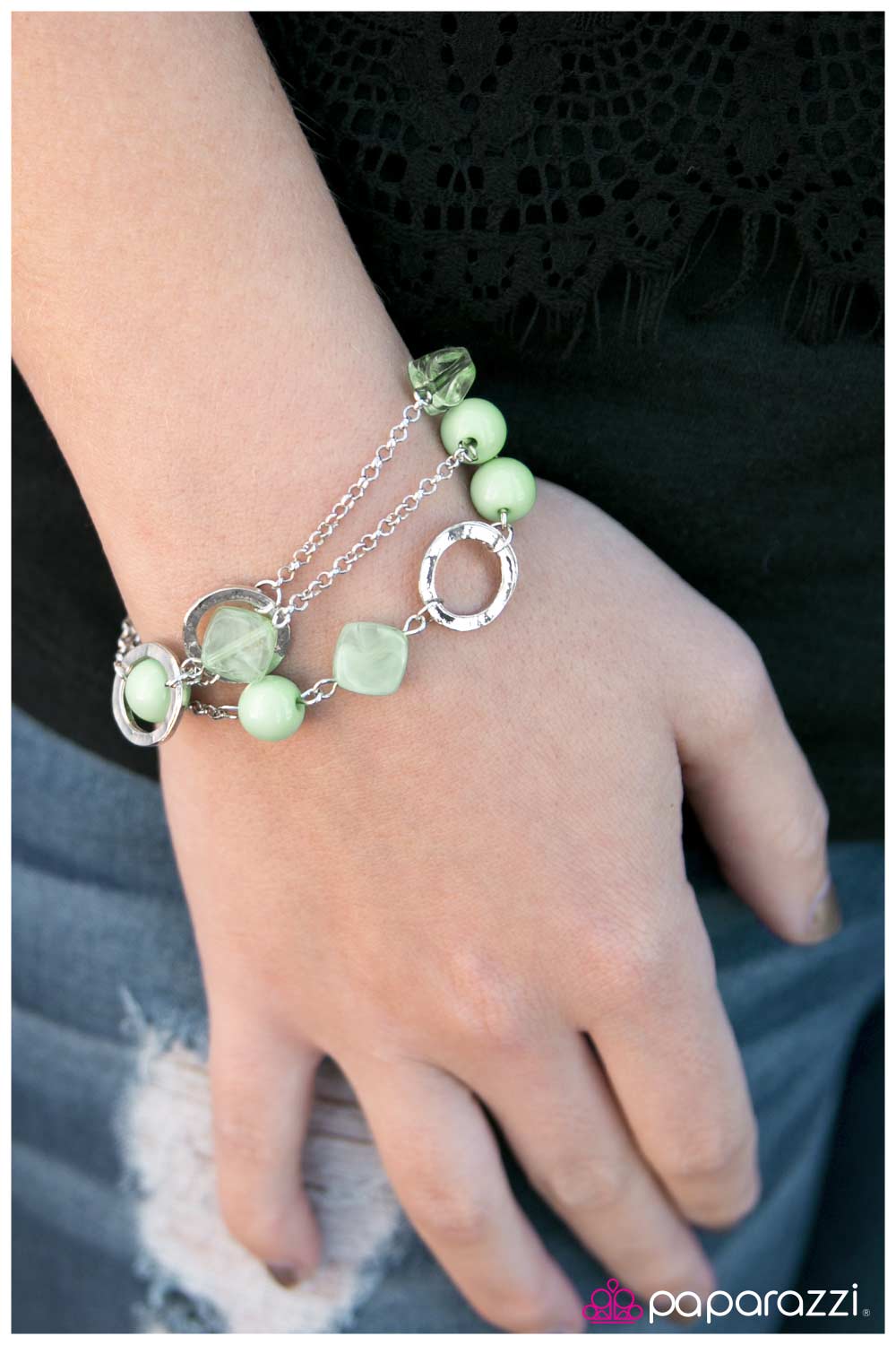 Pulsera Paparazzi ~ In The Glow - Verde