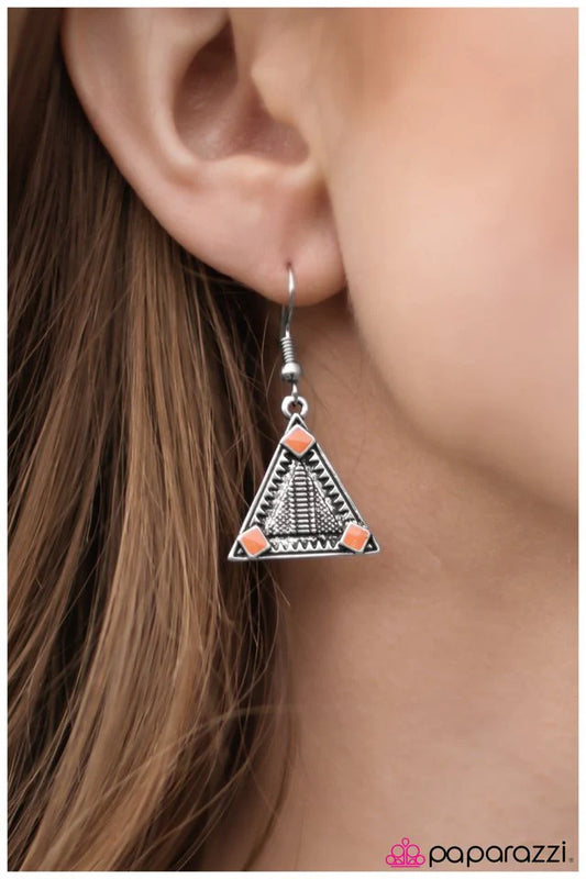 Paparazzi Earring ~ Nights Over Egypt - Orange