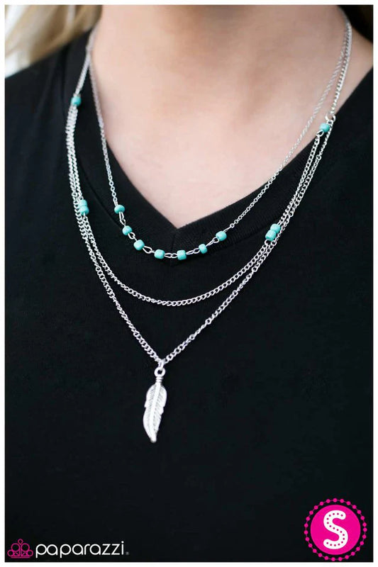 Paparazzi Necklace ~ Early Bird - Blue