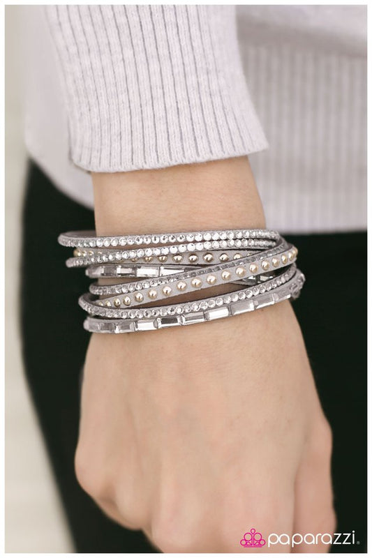 Paparazzi Bracelet ~ Stick It To The Man! - Silver