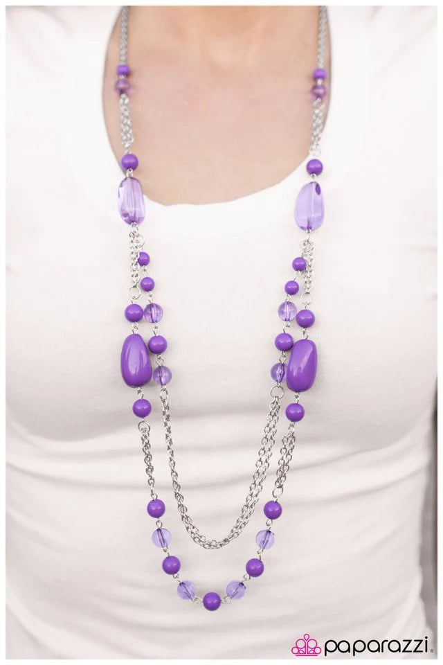 Paparazzi Necklace ~ Finders Keepers - Purple