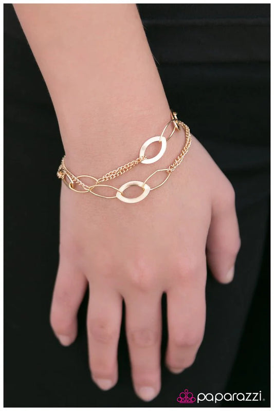 Paparazzi Bracelet ~ Without A Trace - Gold