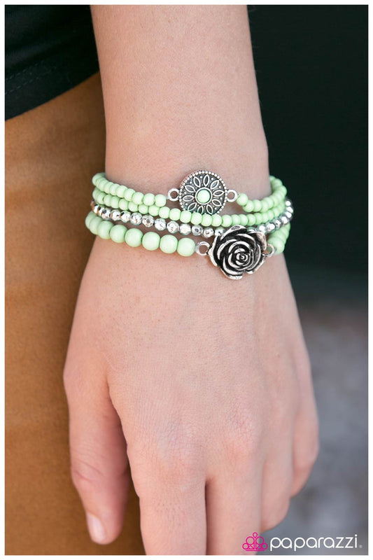 Paparazzi Bracelet ~ New Beginnings - Green