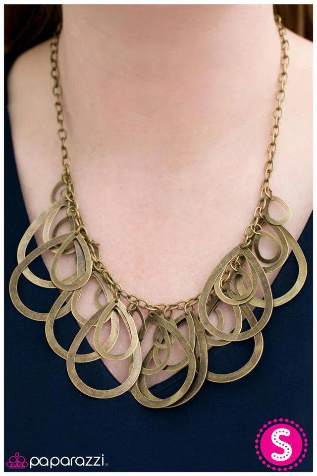 Paparazzi Necklace ~ Look Out Below! - Brass