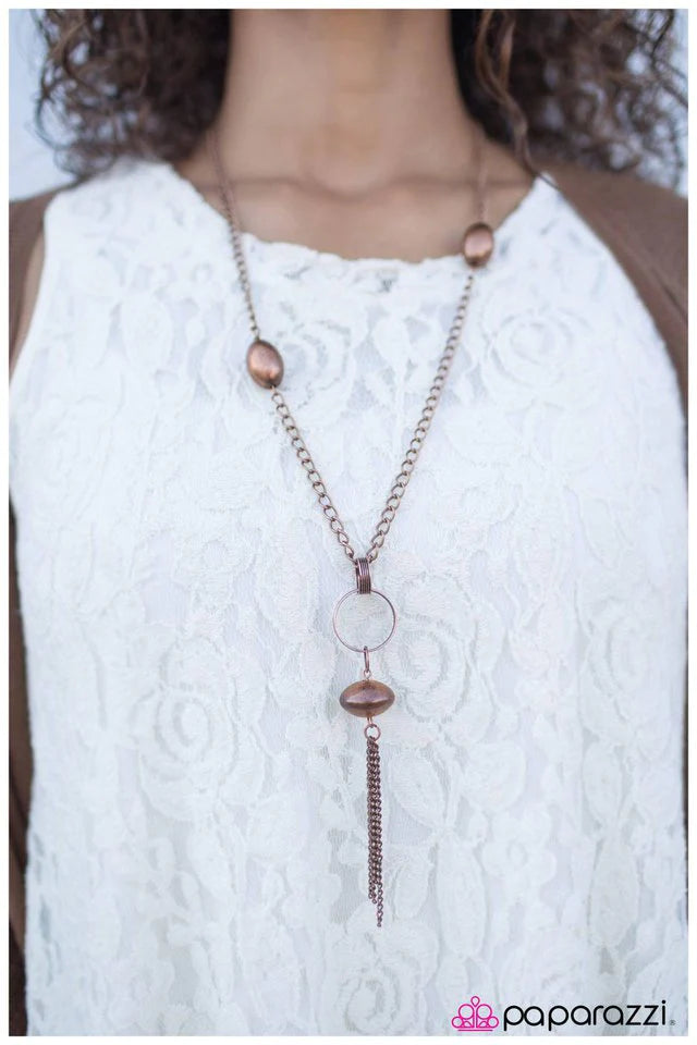 Paparazzi Necklace ~ Time To Tassel - Copper