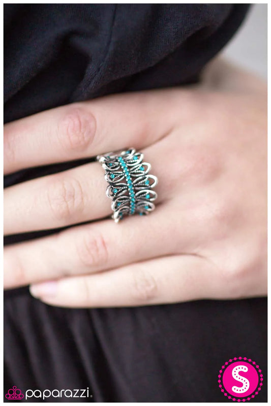 Paparazzi Ring ~ Fancy Pants - Blue