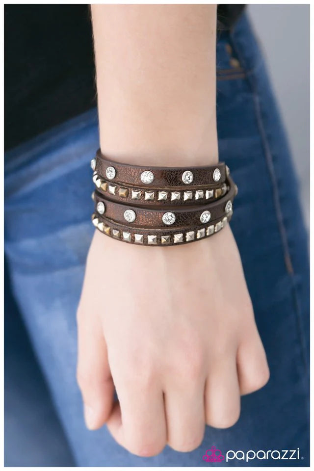 Paparazzi Bracelet ~ Hall of Fame - Brown