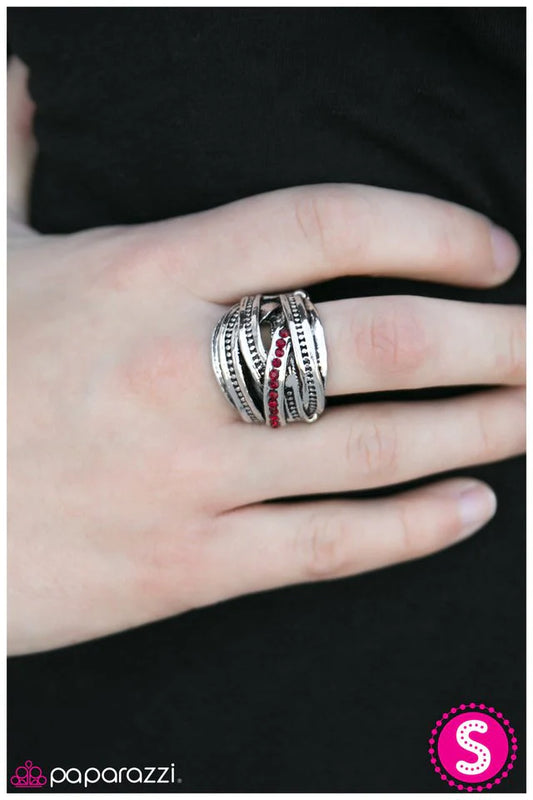 Paparazzi Ring ~ Living In The Fast Lane - Red