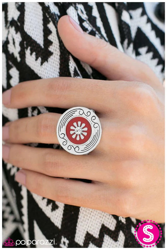 Paparazzi Ring ~ Happy Hour - Red