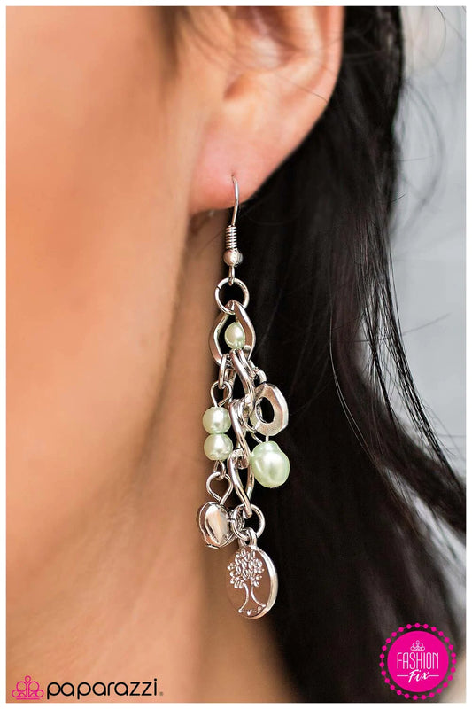 Paparazzi Earring ~ Pure Bliss - Green