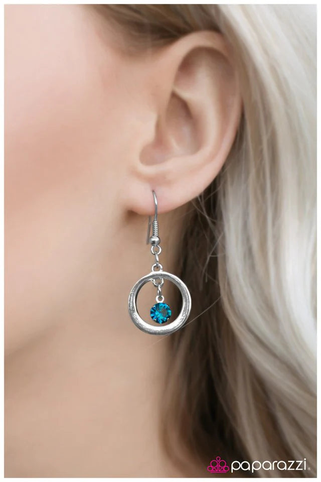 Paparazzi Earring ~ New Money - Blue