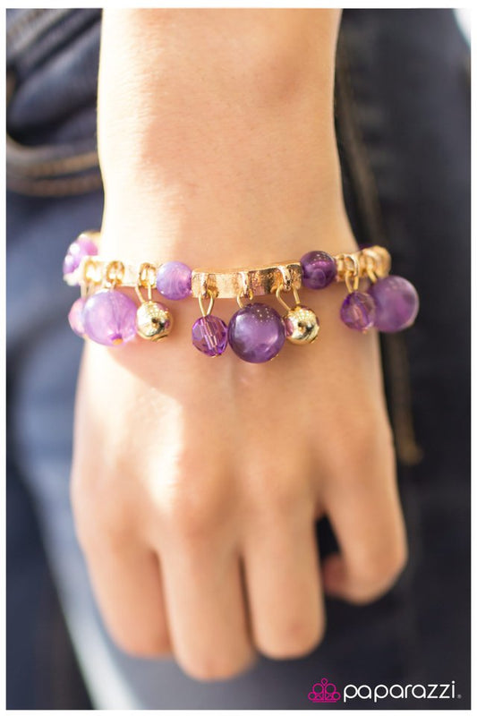 Pulsera Paparazzi ~ Never Say Never - Púrpura