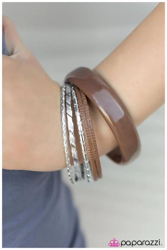 Paparazzi Bracelet ~ Venture Out - Brown