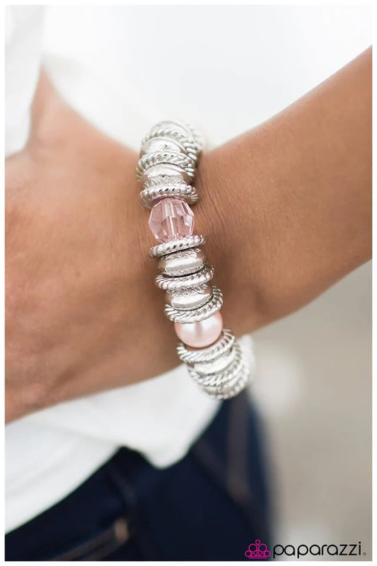 Paparazzi Bracelet ~ Pretty As A Princess - Pink