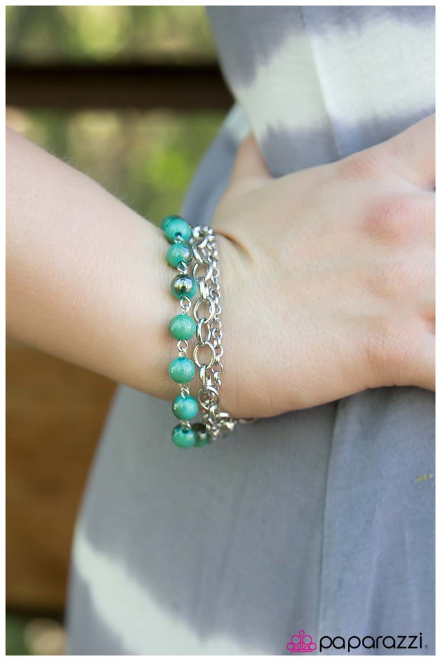 Paparazzi Bracelet ~ Fathoms Below - Green