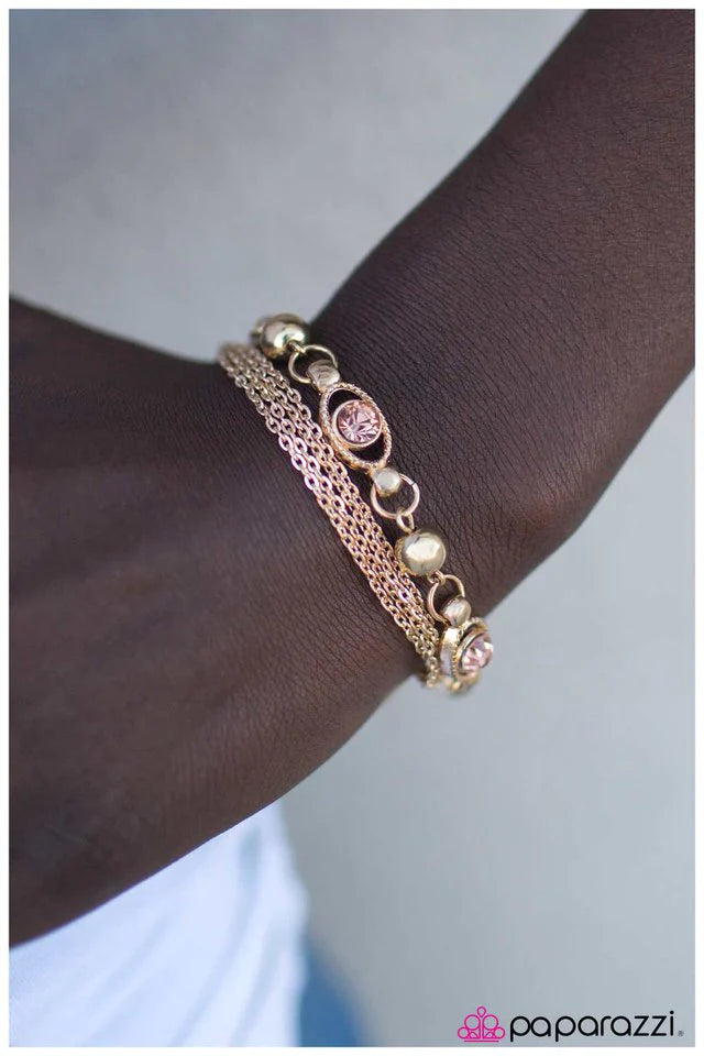 Paparazzi Bracelet ~ Seeing Eye to Eye - Gold