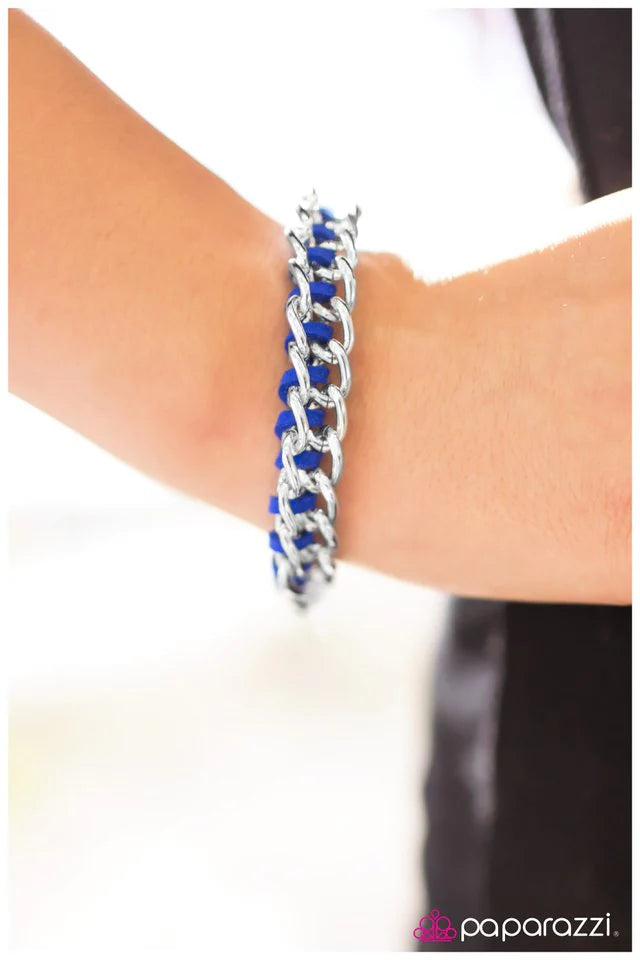Pulsera Paparazzi ~ Juntos en esto - Azul