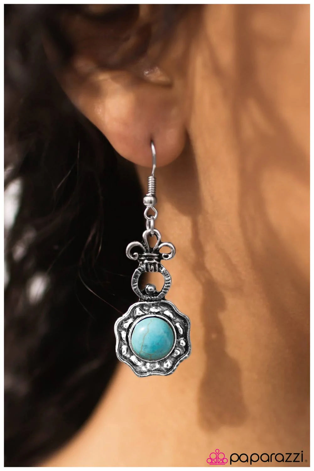 Paparazzi Earring ~ The Animal Kingdom - Blue