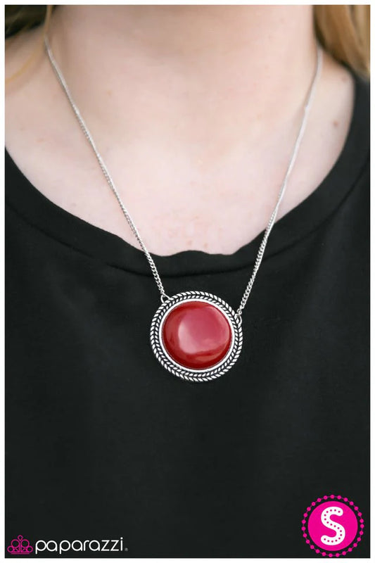 Paparazzi Necklace ~ Whats Poppin? - Red