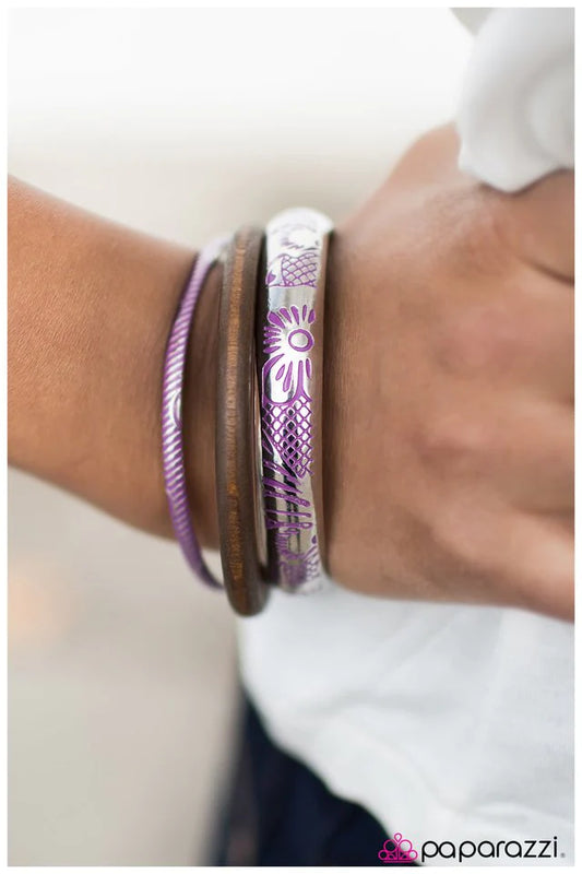 Paparazzi Bracelet ~ WOODnt It Be Lovely? - Purple