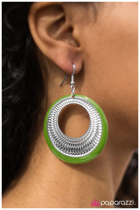Paparazzi Earring ~ Waiting for Forever - Green