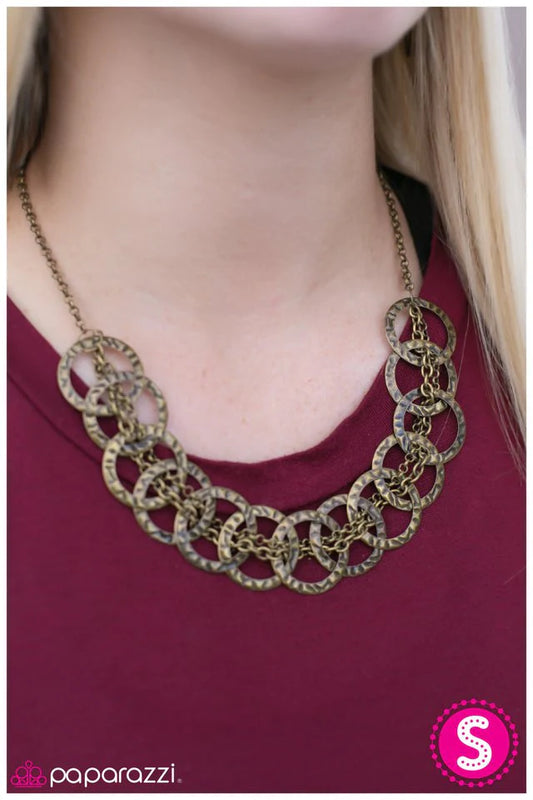 Paparazzi Necklace ~ All Together Now - Brass