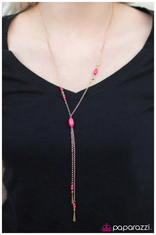 Collar Paparazzi ~ Doble disparo - Rosa