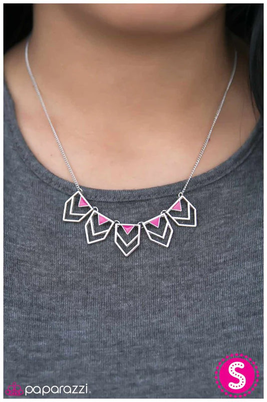 Paparazzi Necklace ~ I Wont Bite - Pink