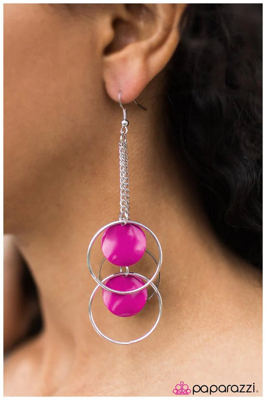 Paparazzi Earring ~ Dreaming Away - Pink