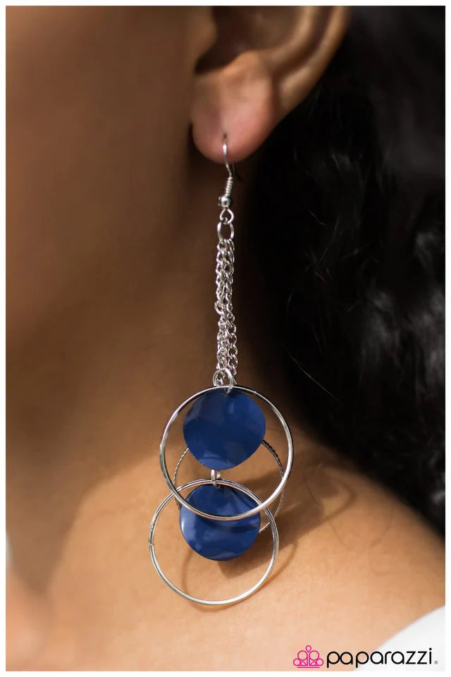 Paparazzi Earring ~ Dreaming Away - Blue