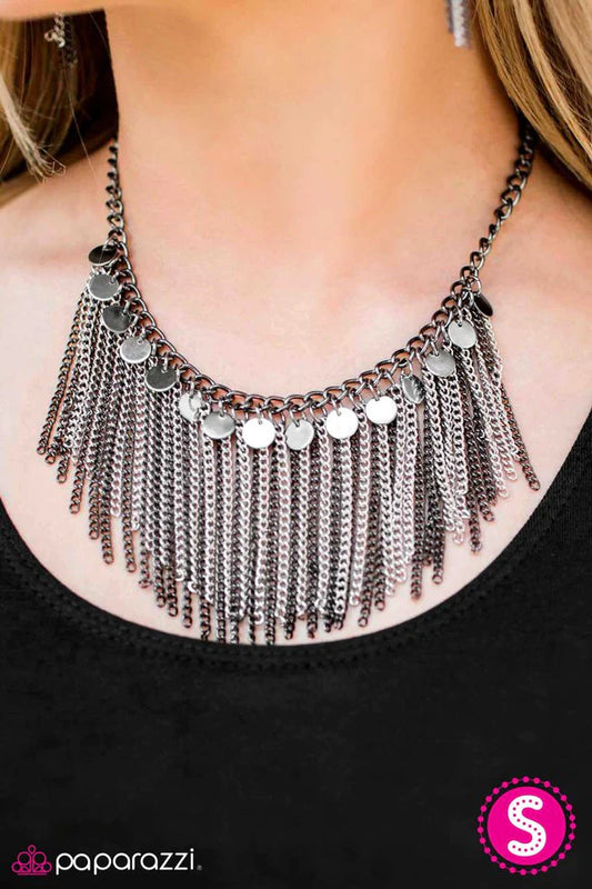 Paparazzi Necklace ~ Turn Up The Spotlight - Silver