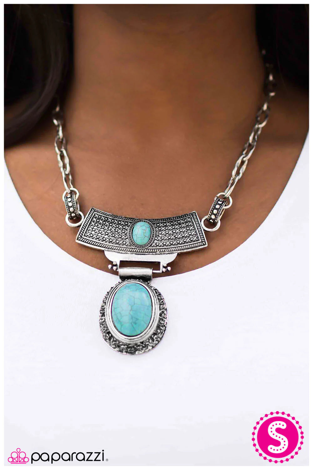 Paparazzi Necklace ~ Dressed To EMPRESS  - Blue