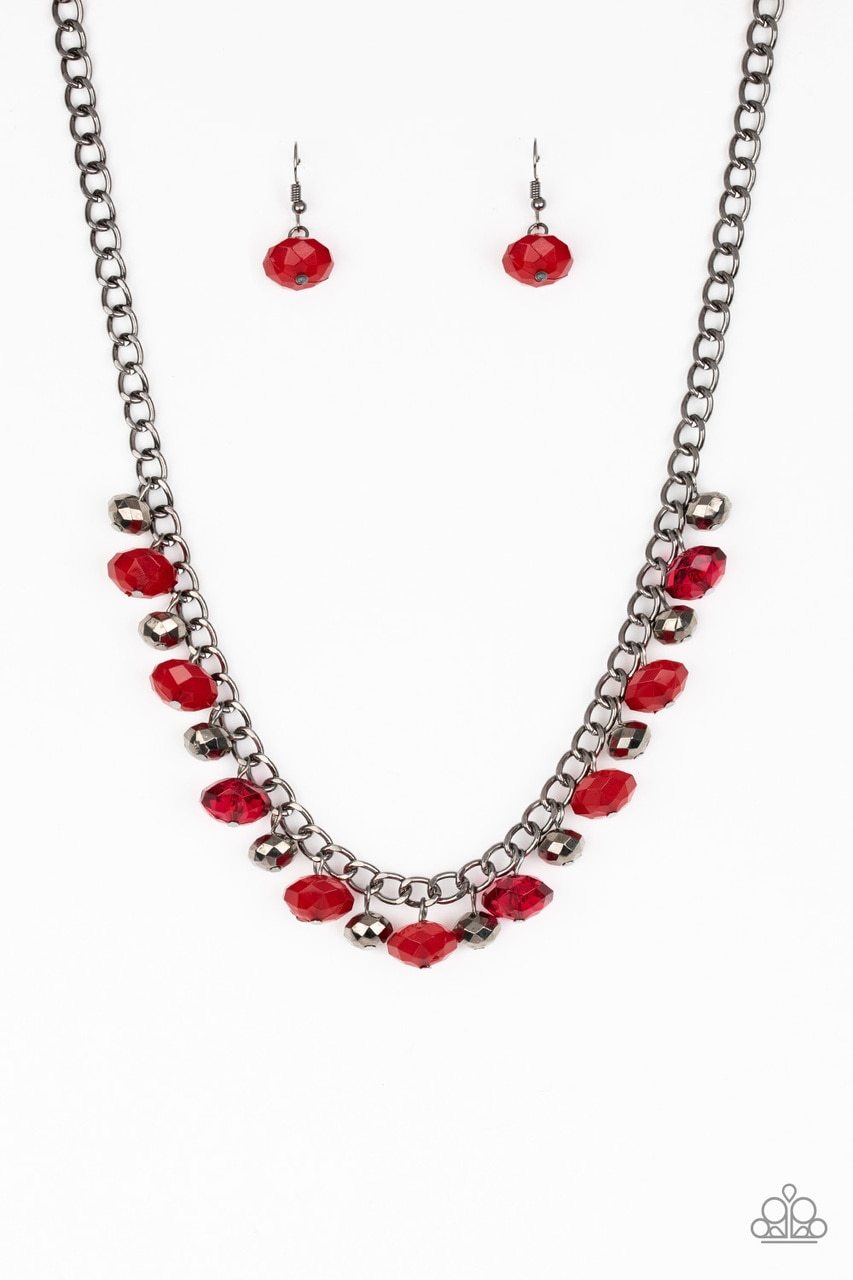 Paparazzi Necklace ~ Runway Rebel - Red