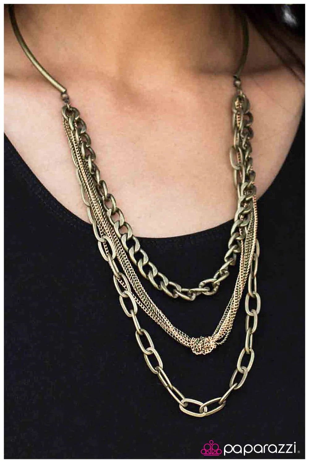 Paparazzi Necklace ~ Ive Got Edge  - Brass