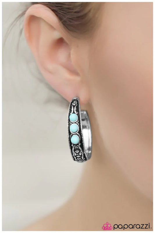 Paparazzi Earring ~ Home On The Range - Blue