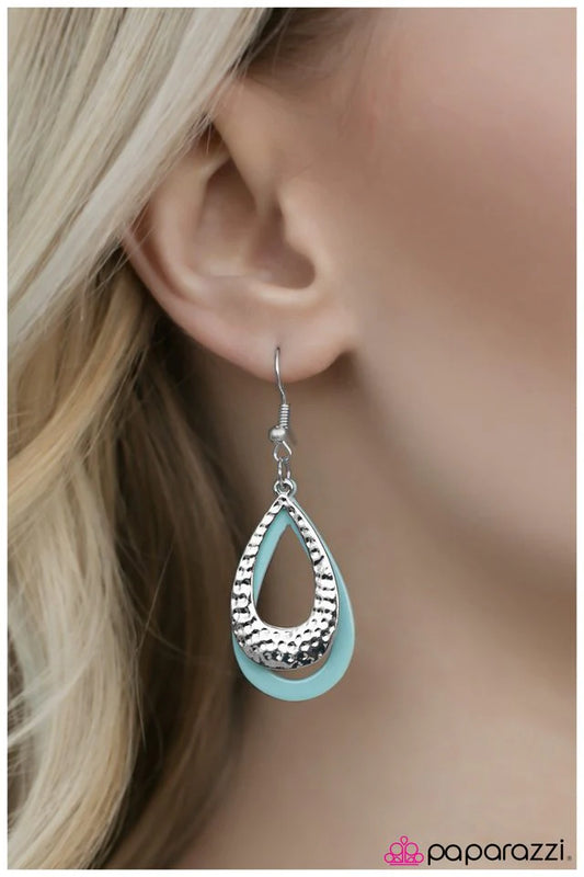 Pendiente Paparazzi ~ Mientras las LÁGRIMAS pasan - Azul