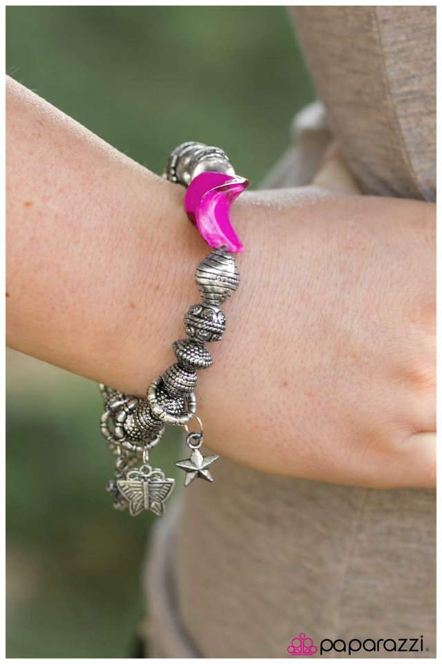 Paparazzi Bracelet ~ Out Of CHARMS Way - Pink