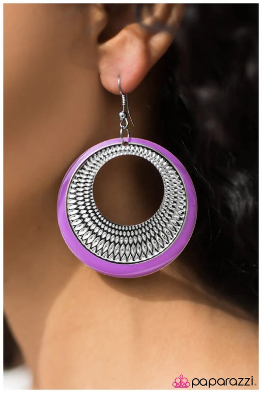 Paparazzi Earring ~ Waiting for Forever - Purple