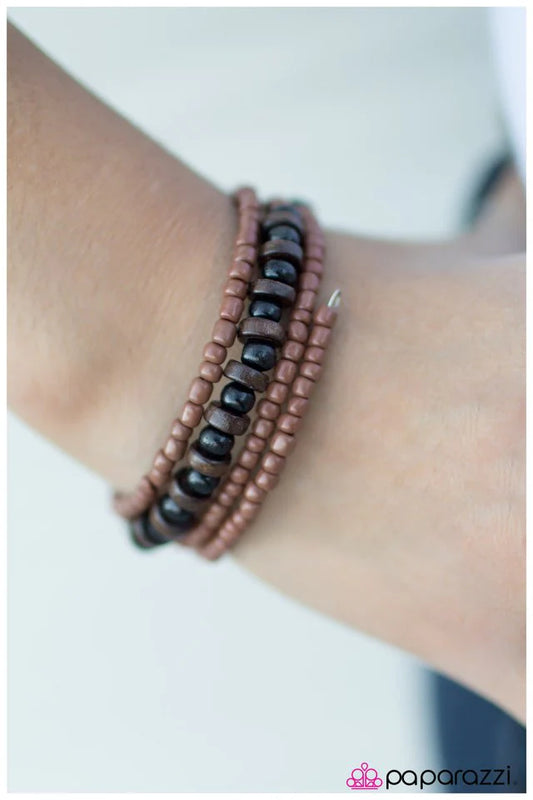 Paparazzi Bracelet ~ Taking the Wrap - Brown