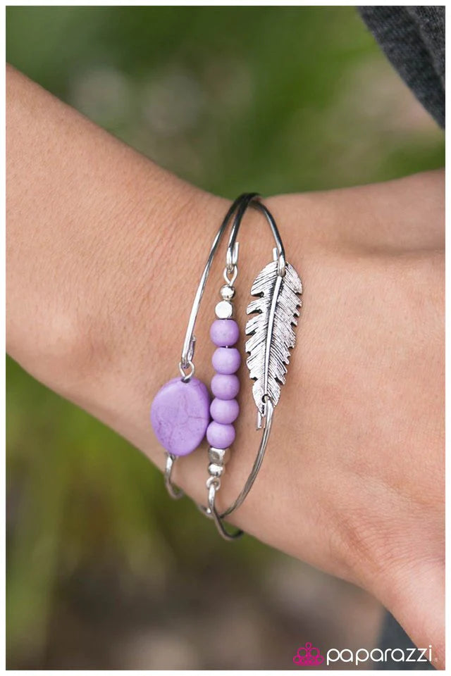 Paparazzi Bracelet ~ Catch A Tail Wind - Purple