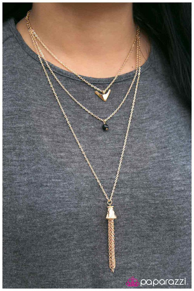 Paparazzi Necklace ~ If The Tassel Fits - Gold