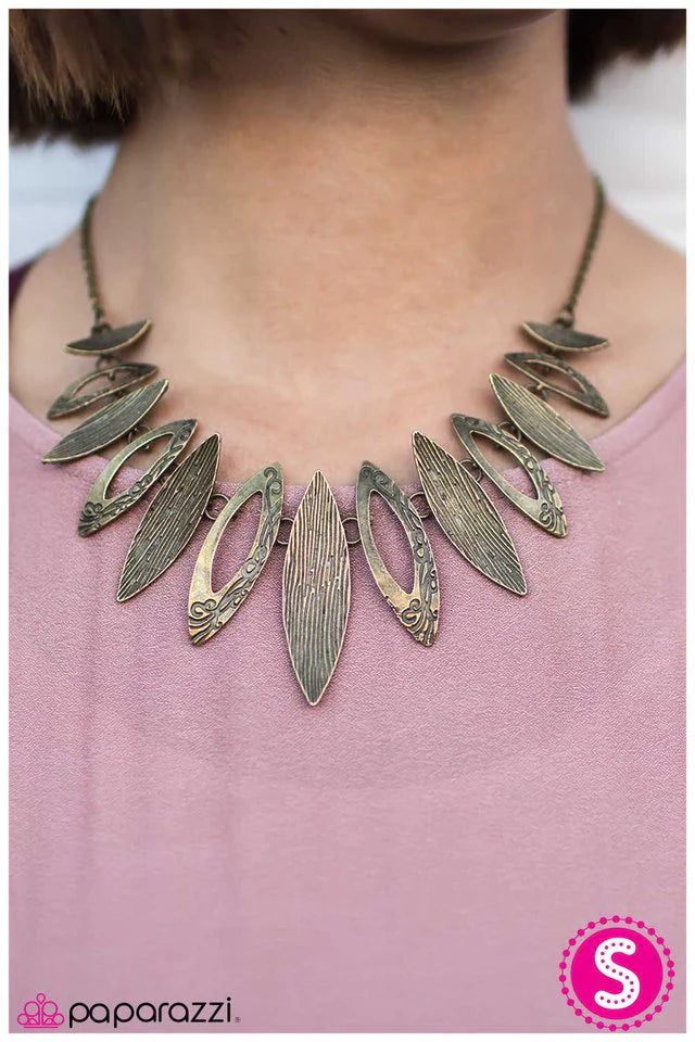 Paparazzi Necklace ~ The Congo -Brass