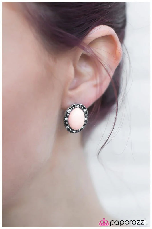 Paparazzi Earring ~ Whats Yours Is Mine - Pink
