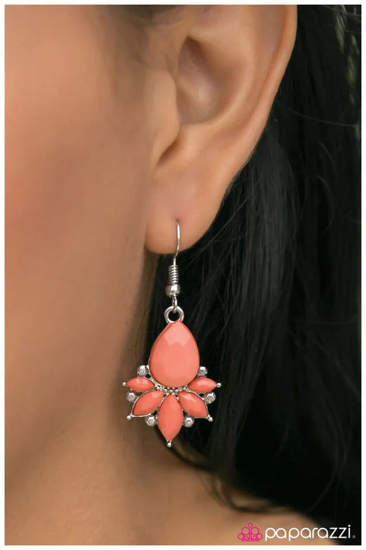 Paparazzi Earring ~ GLAM Up! - Orange