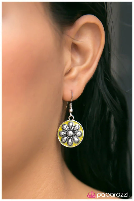 Paparazzi Earring ~ The Pep Squad - Yellow