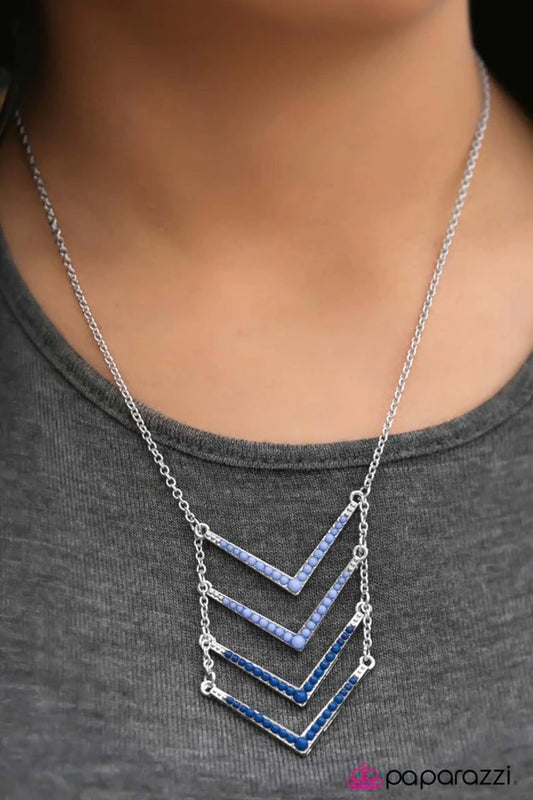 Paparazzi Necklace ~ Make Your Point - Blue