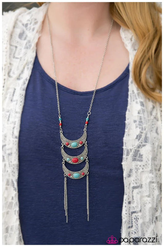 Paparazzi Necklace ~ Morning, MOON, and Night - Multi